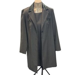 Embroidered Coat and Dress set